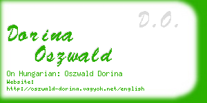 dorina oszwald business card